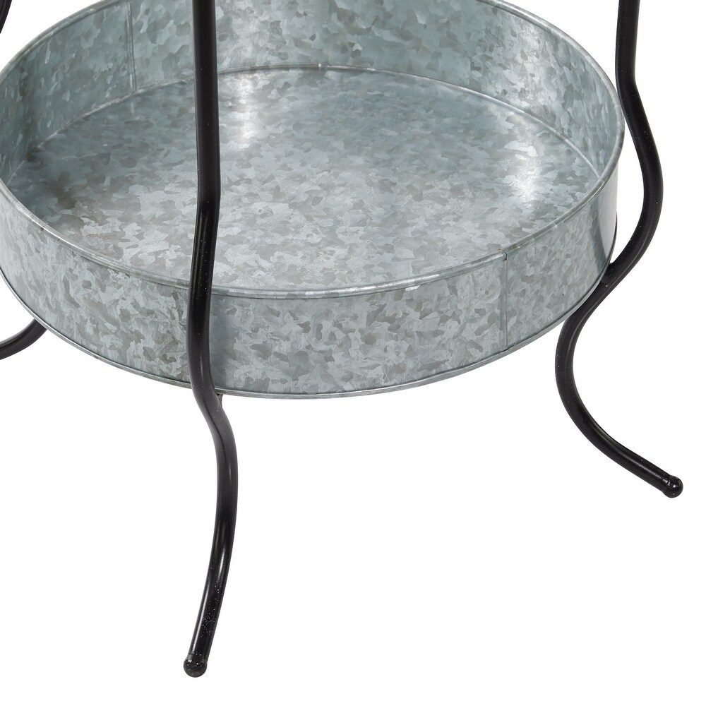 Grey Metal Contemporary Wine Holder 34 x 19 x 19   19 x 19 x 34Round