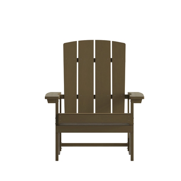 2 Pack Vertical Lattice Back All-Weather Poly Resin Adirondack Chairs - Overstock - 37772949