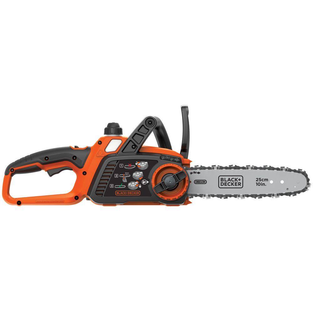 BLACK+DECKER 20V MAX 10 in. Battery Powered Chainsaw Kit with (1) 2Ah Battery  Charger LCS1020