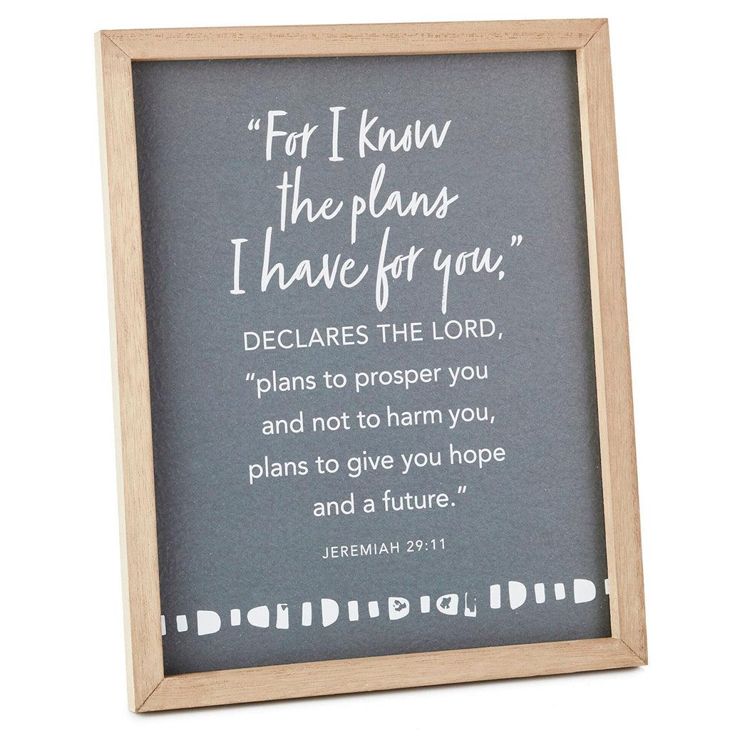 Hallmark  The Plans I Have For You Framed Quote Sign, 8x10