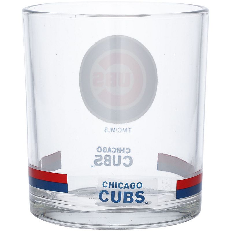 Chicago Cubs Banded Rocks Glass