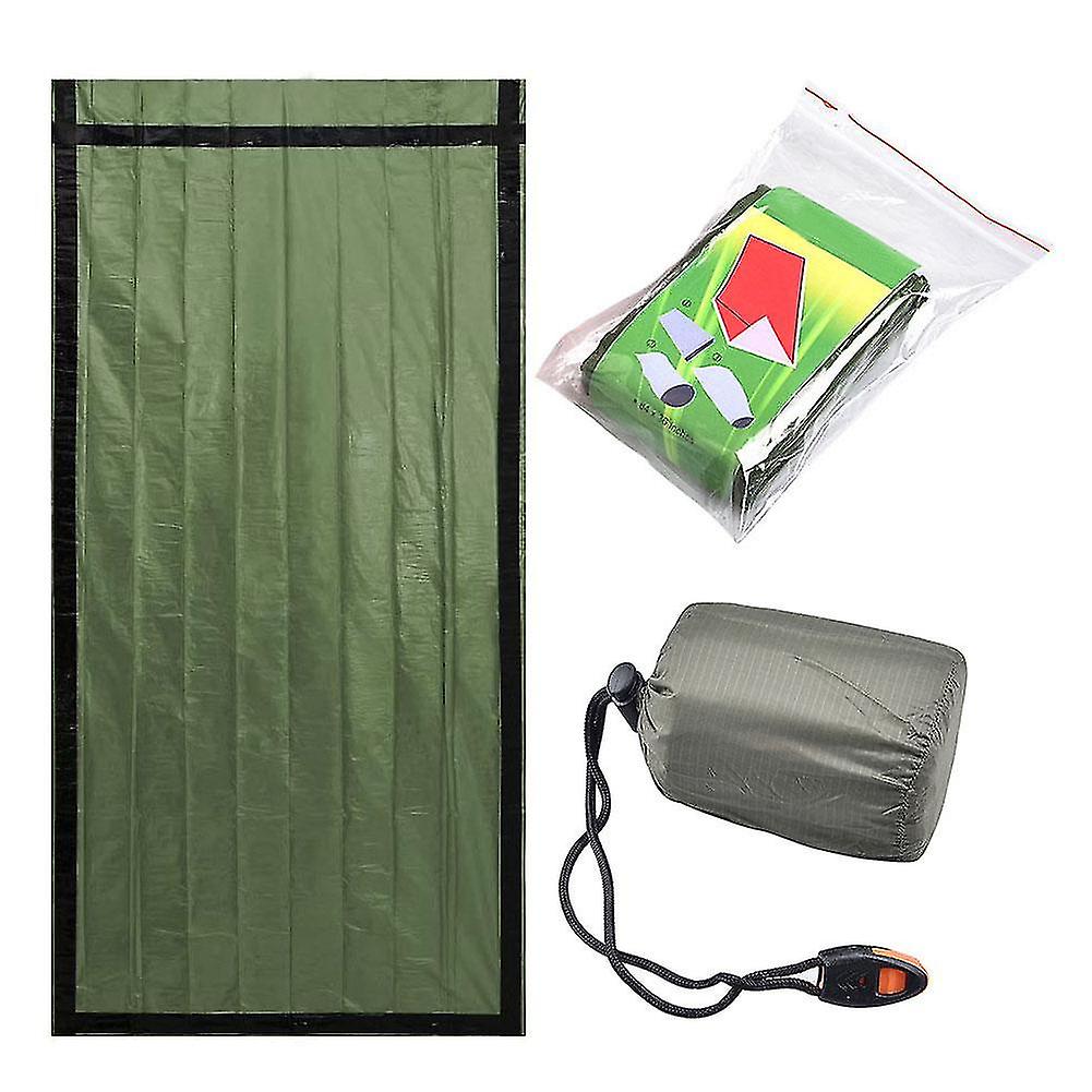 For Camping Outdoor Lightweight First Aid Mini Portable Thermal Waterproof Emergency Sleeping Bag With Survival Whistle Durable