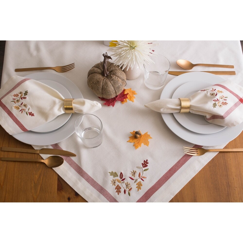 DII Rustic Leaves Kitchen Tablecloth