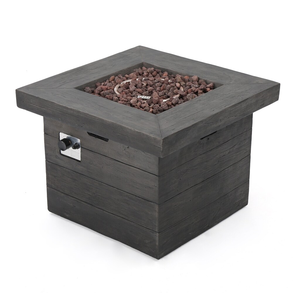 Dakota Magnesium Oxide Square Gas Fire Pit by Christopher Knight Home