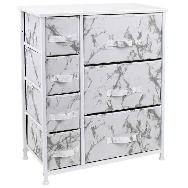 Dresser w/ 7 Drawers Furniture Storage and Chest Tower for Bedroom - - 34478628