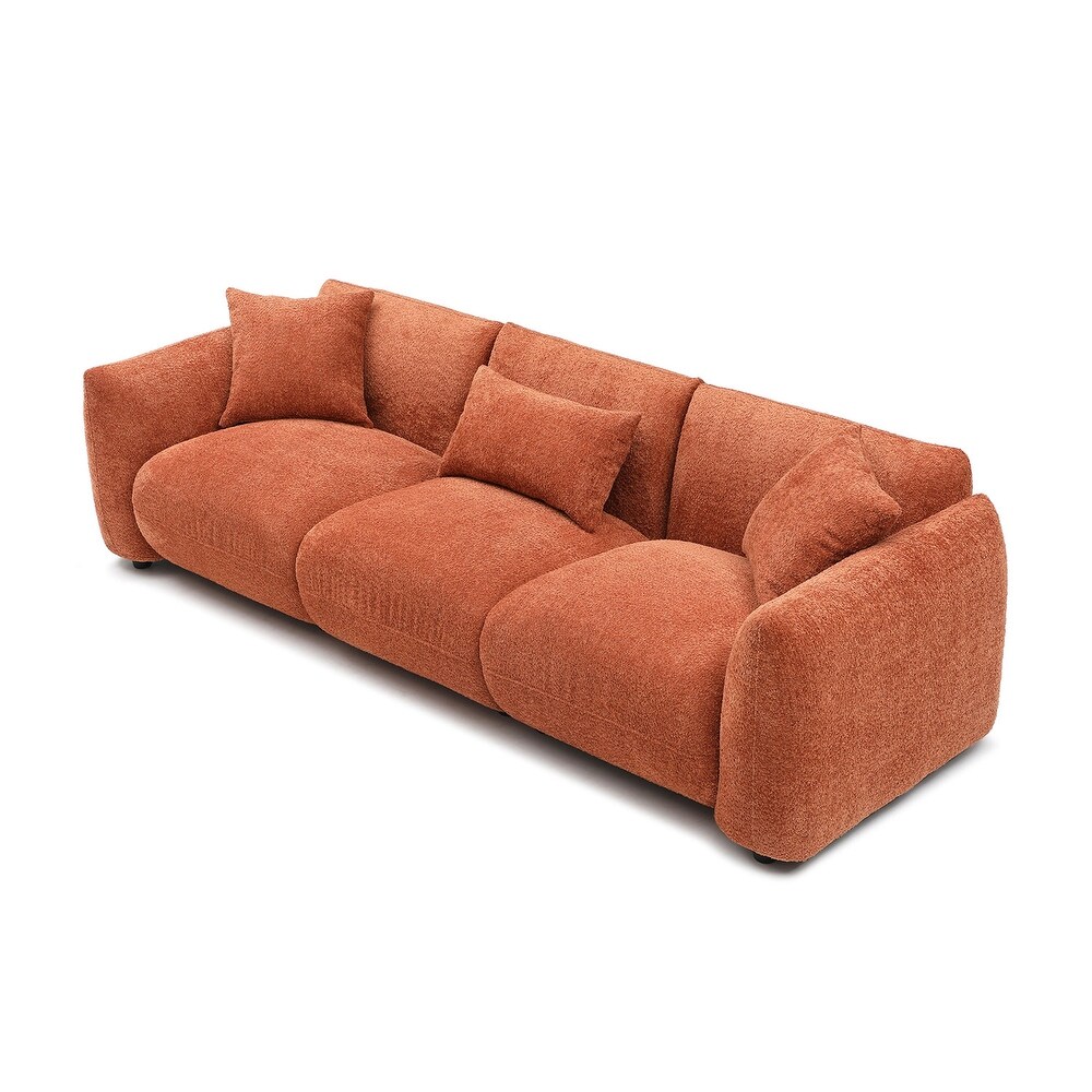 Modern Comfy Cloud Couch 3 Seater Sofa  Living Room Long Sofa with Piilow