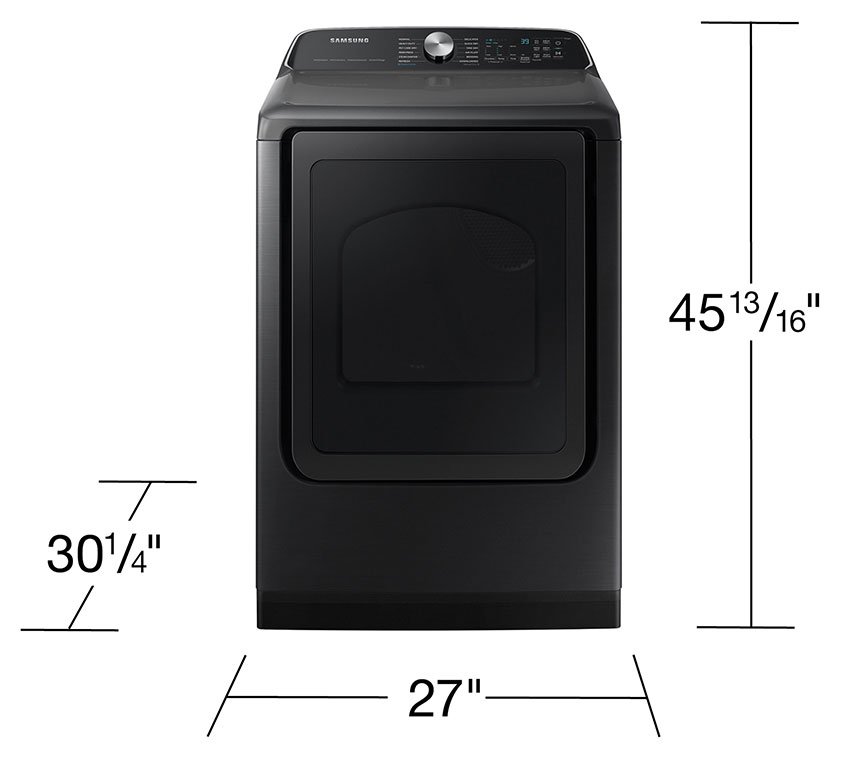  7.4 Cu. Ft. Smart Electric Dryer With Steam Sanitize In Brushed Black