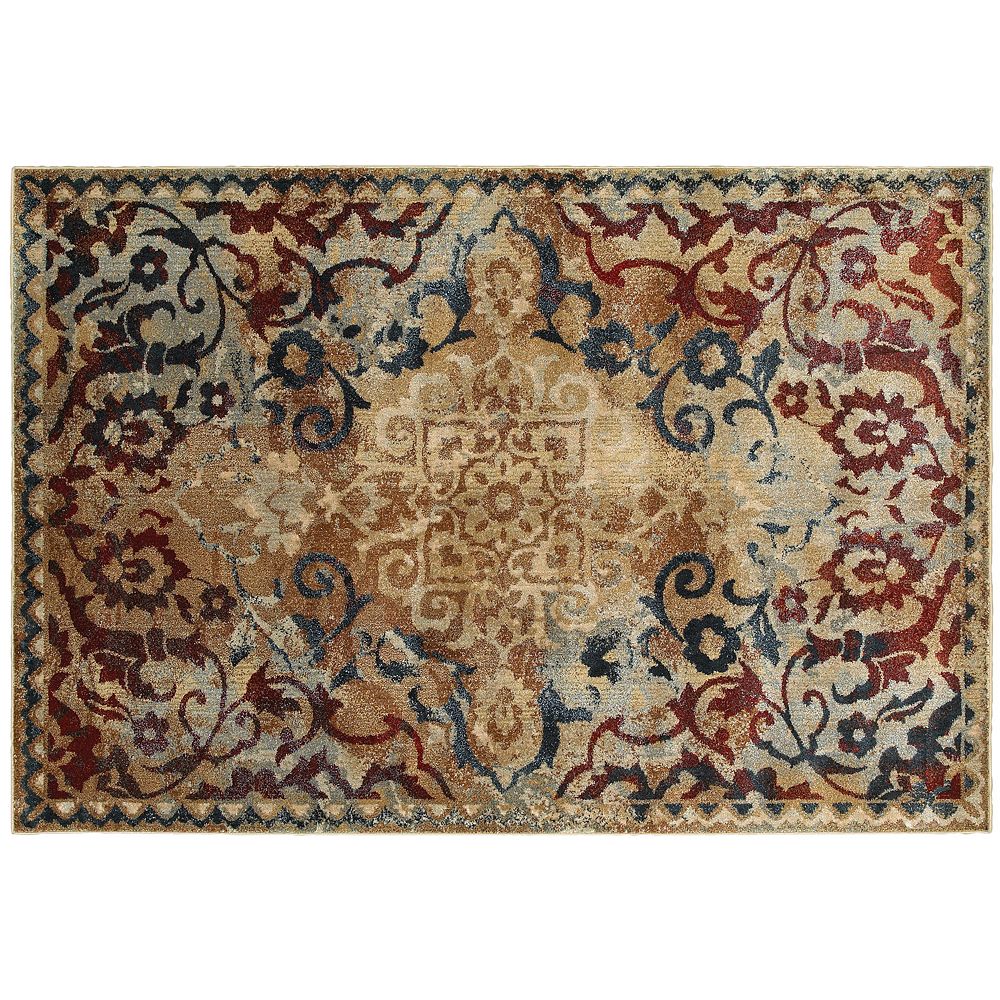 StyleHaven Evans Floral Medallion Framed Rug