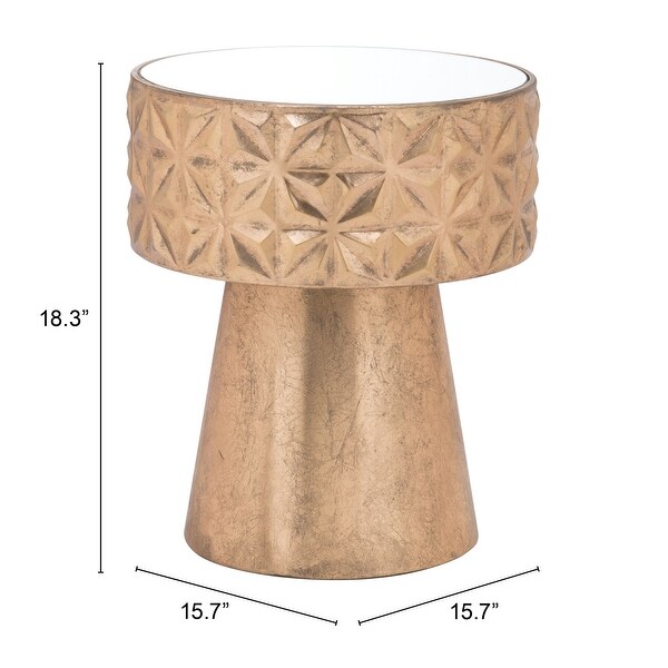 Aztec Side Table Gold - 15.7