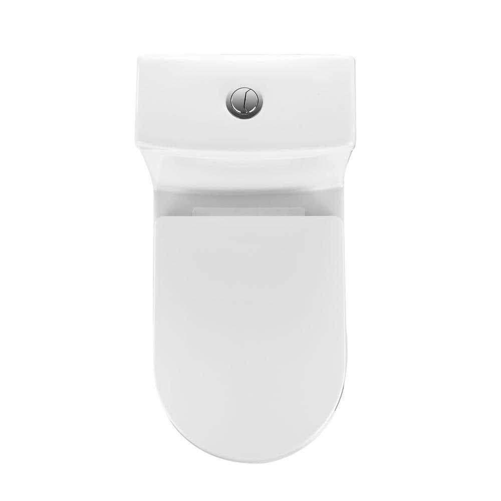 DEERVALLEY DeerValley Liberty 12 in Rough in Size 1Piece 08128 GPF Dual Flush Elongated Toilet in White Seat Included