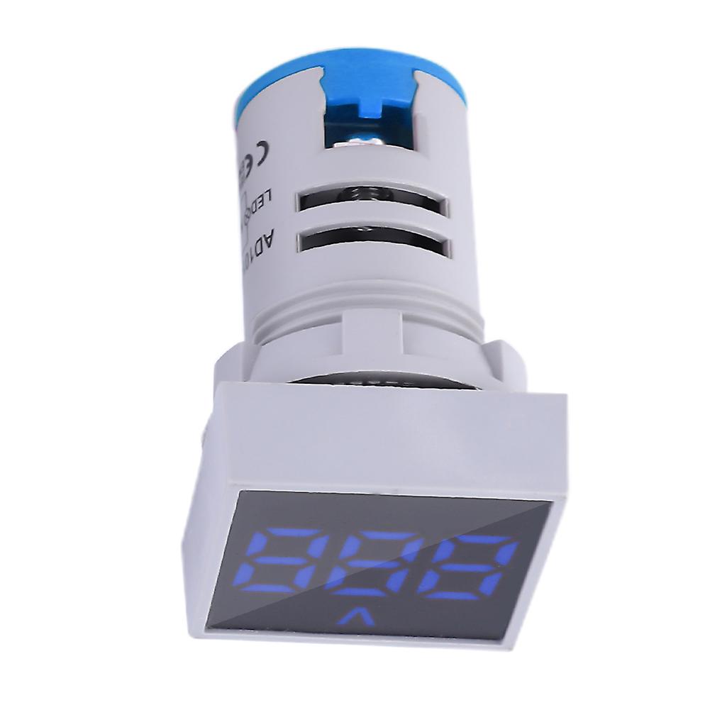 Ac20-500v Led Indicator Light Mini Digital Led Display Voltmeter Square Signal Lamp(blue)