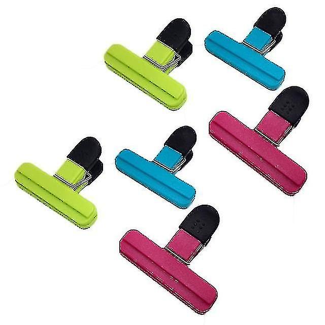 6 Pcs Reusable Food Plastic Bag Sealing Clips In Assorted Colors For Kitchen Snacks And Groceries