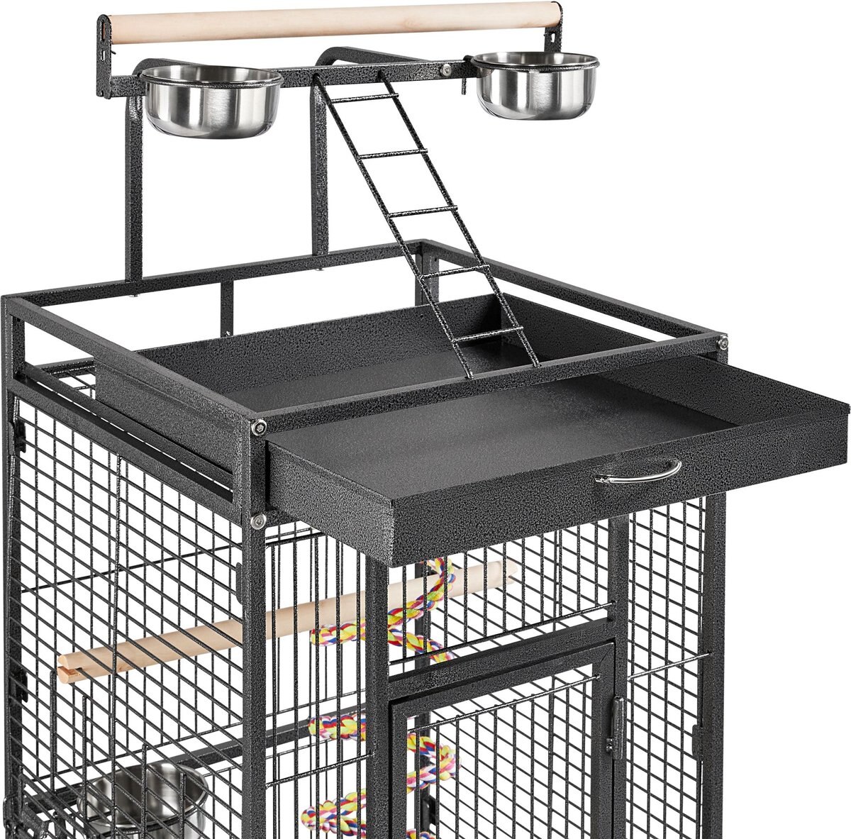 Yaheetech 61-in Rolling Parrot Cage and Playtop