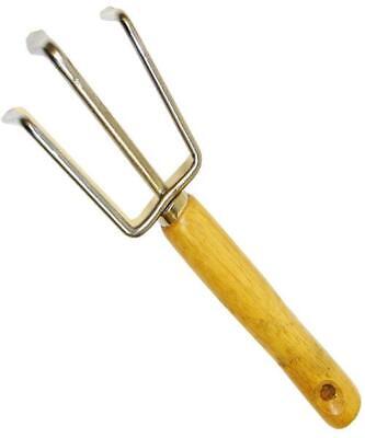 Flexrake 3 Tine Steel Cultivator 5 in. Wood Handle