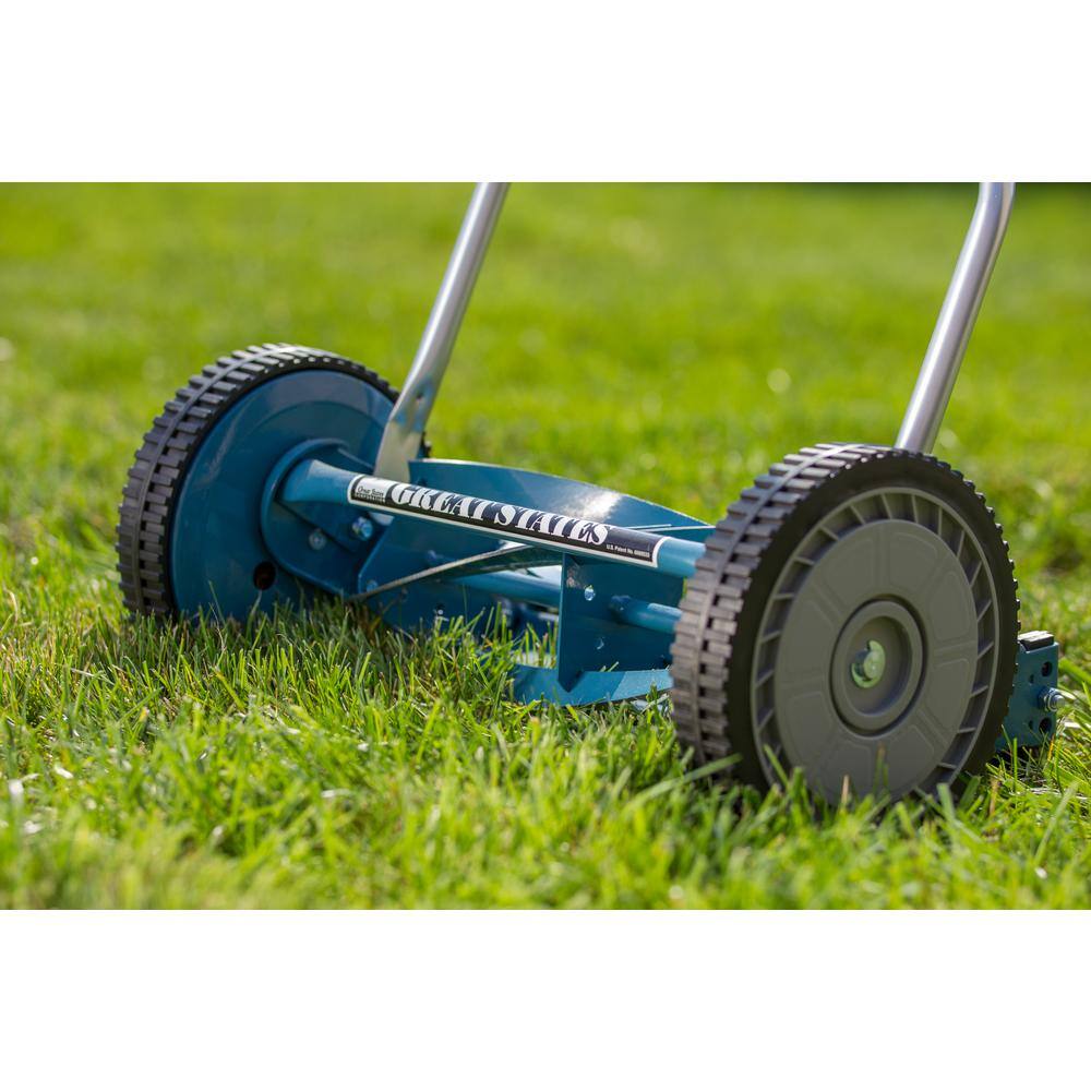 Great States Corporation 14 in. 4-Blade Manual Walk Behind Reel Lawn Mower 204-14-21