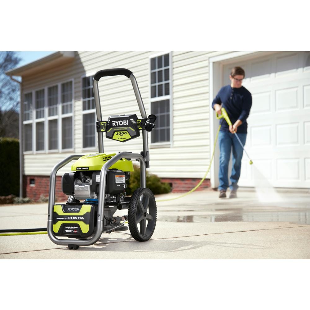 RYOBI 3300 PSI 2.5 GPM Cold Water Gas Pressure Washer with Honda GCV200 Engine RY803325