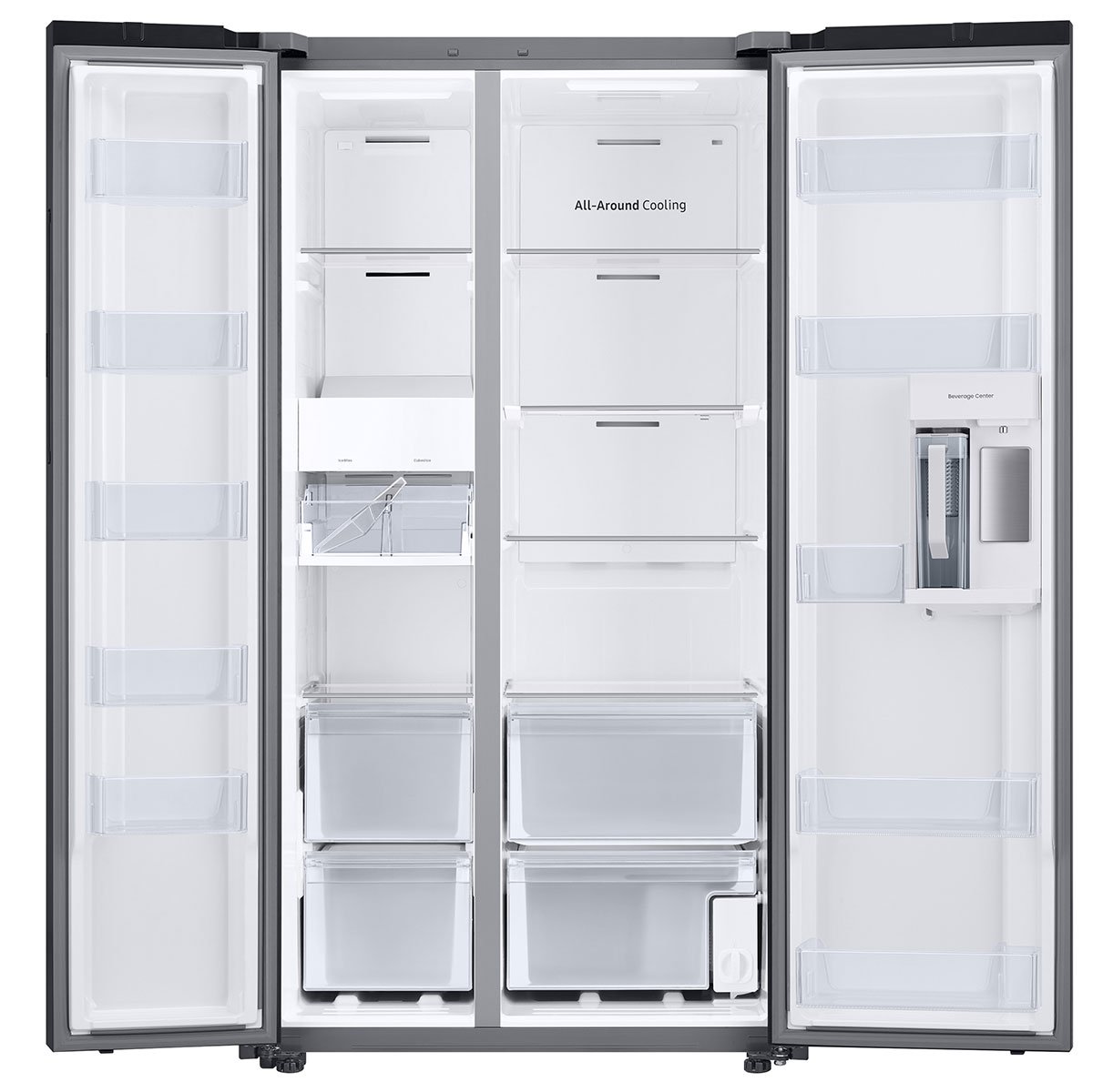  ADA Bespoke 28 Cu. Ft. Fingerprint Resistant Stainless Steel Smart Side-By-Side Refrigerator With Beverage Center