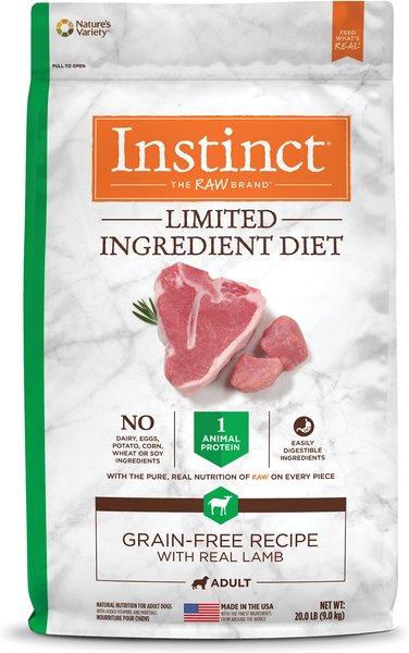 Instinct Limited Ingredient Diet Grain-Free Recipe with Real Lamb Freeze-Dried Raw Coated Dry Dog Food