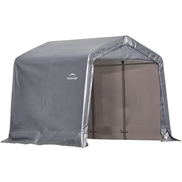 ShelterLogic 8'x8'x8' Gray Peak Style Shed-in-a-Box