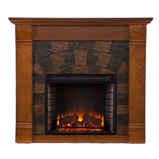 Jamestown 45.5 in. W Electric Fireplace in Salem Antique Oak HD90541