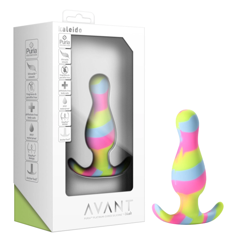 BLUSH Color Butt Plug Splash Ink Series Rechargeable Butt Plug