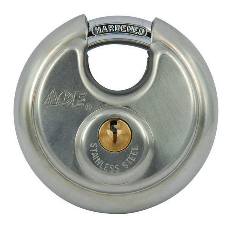 Ace 2-3/4 in. H X 2-3/4 in. W X 1-1/16 in. L Stainless Steel 4-Pin Cylinder Shrouded Padlock