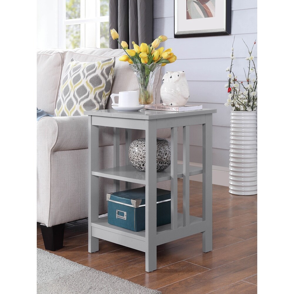 Convenience Concepts Mission End Table with Shelves