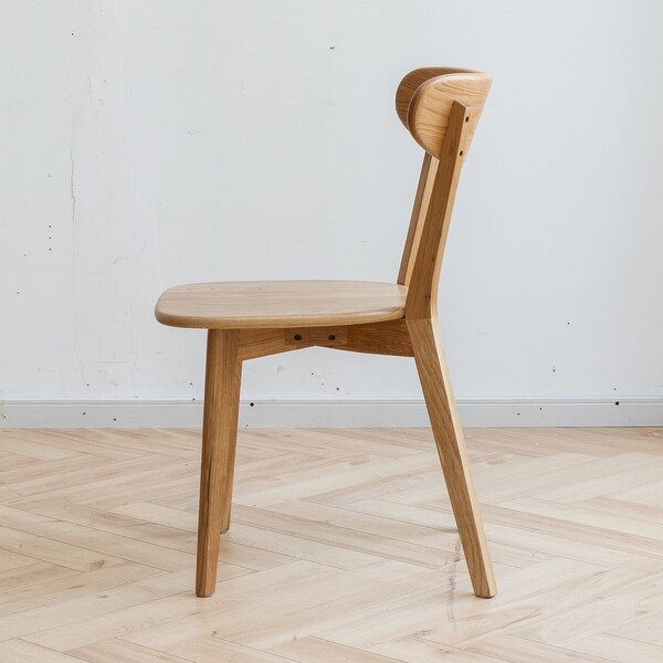 Dining Chair Wooden Oak Natural Wood Solid Chair - 18.31× 22.05 × 31.50