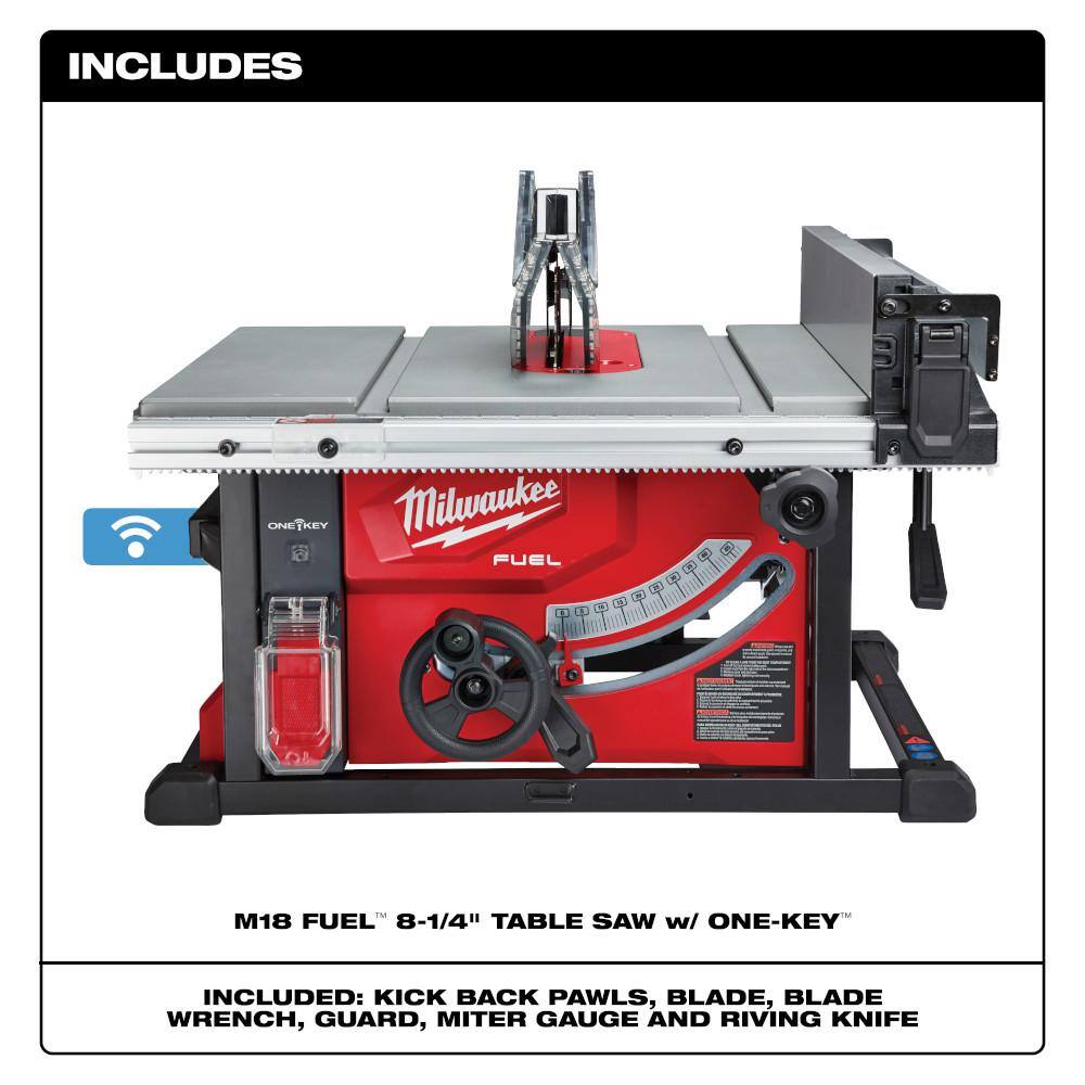 MW M18 FUEL ONE-KEY 18-Volt Lithium-Ion Brushless Cordless 8-14 in. Table Saw (Tool-Only) 2736-20