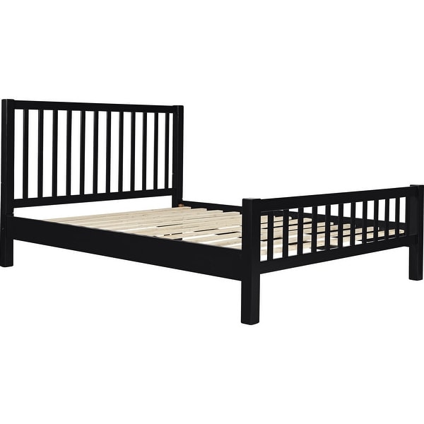 Hampton Wooden Platform Bed with 2 Nightstands - - 37666287