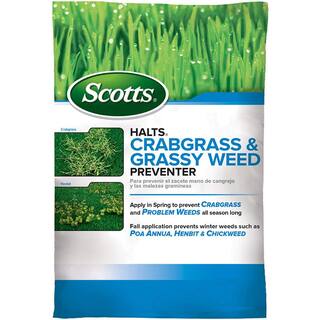 Scotts 10.06 lbs. 5000 sq. ft. Halts Crabgrass  Grassy Weed Preventer for Lawns 44990A