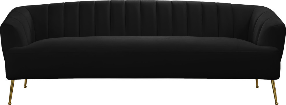 Tori Velvet Chair   Midcentury   Sofas   by Meridian Furniture  Houzz