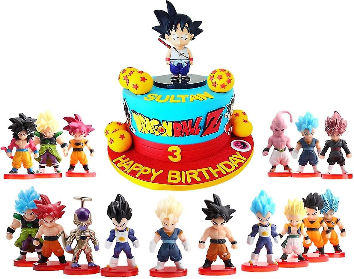 16pcs Cake Topper For Ball ， Ball Z Theme Supplies， Children's Cake Decoration