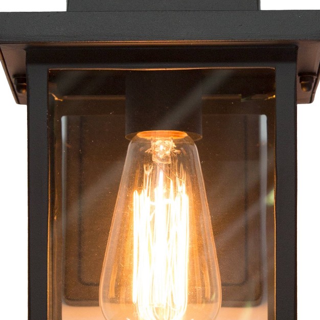 Metal glass Outdoor Lamp Black Lnc