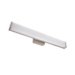 Hampton Bay Grantham 24 in. Brushed Nickel LED Vanity Light Bar Bathroom Lighting 120-277v Adjust Color Temperatures 537989020