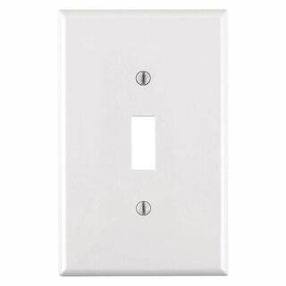 Leviton 1-Gang White Midway Toggle Nylon Wall Plate (10-Pack) M52-00PJ1-0WM