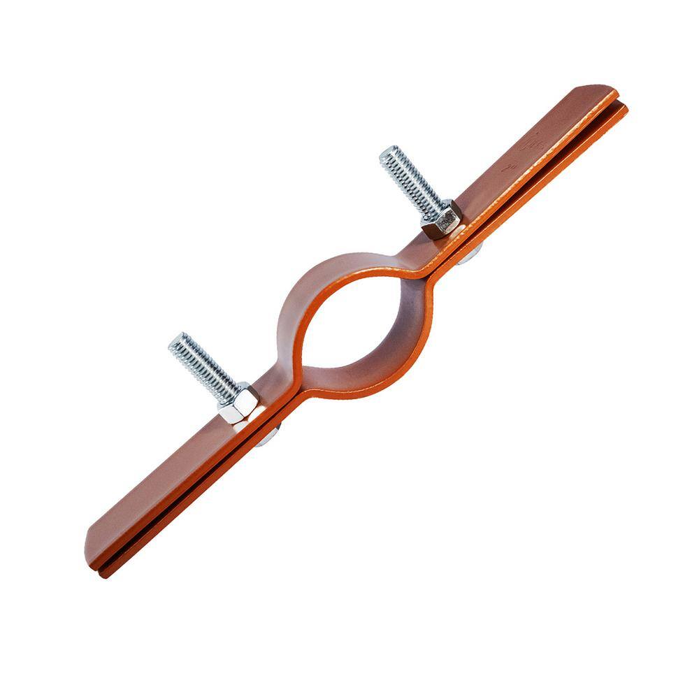 The Plumber's Choice 1-14 in. Riser Clamp in Copper Epoxy Coated Steel 114CLRSEC