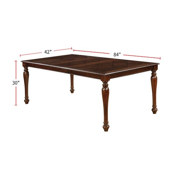 Wooden Dining Table in Brown Finish - Brown Cherry