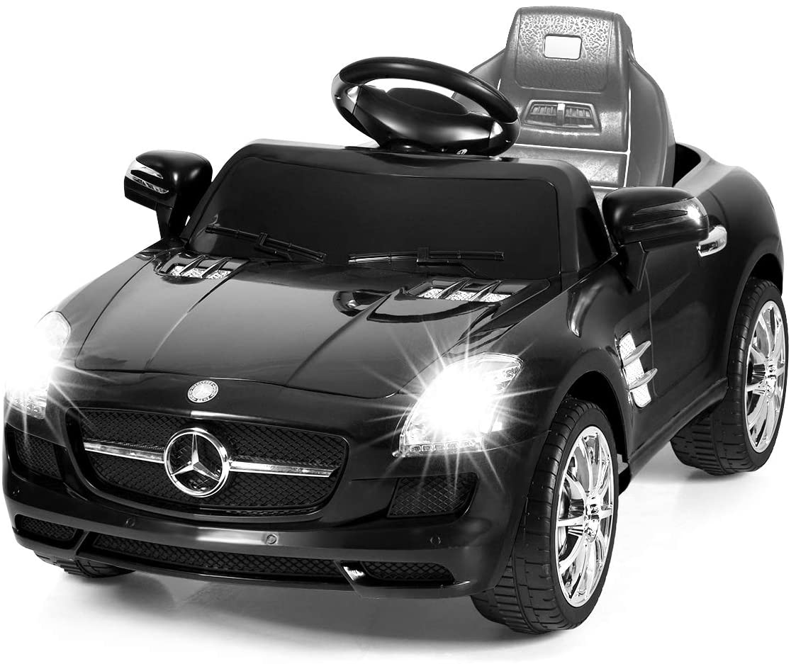 Costzon Ride On Car, Licensed Mercedes Benz SLS Battery Powered Electric Vehicle w/ Parental Remote Control