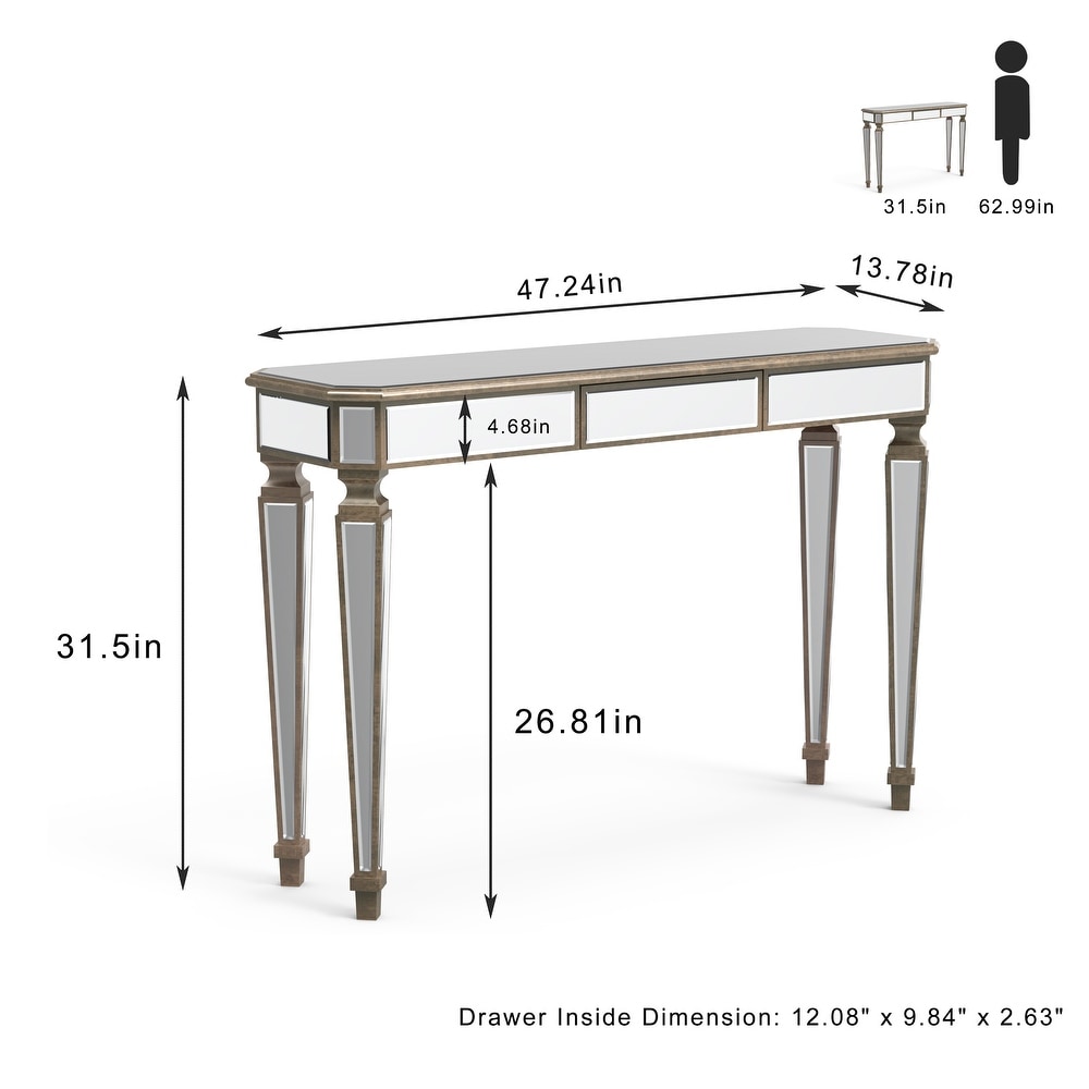 Mirrored Accent Table Console Table