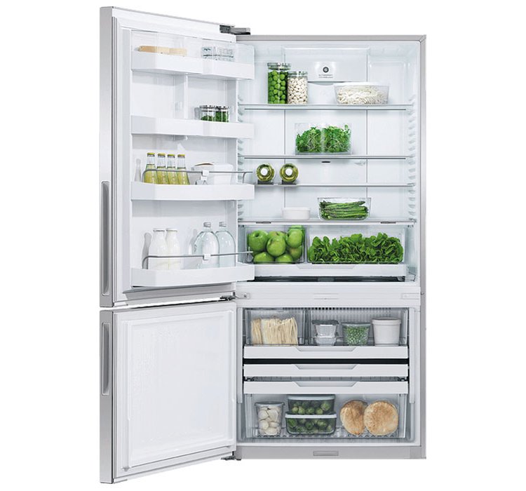 Fisher and Paykel Series 5 17.5 Cu. Ft. Stainless Steel Left-Hinge Freestanding Refrigerator Freezer