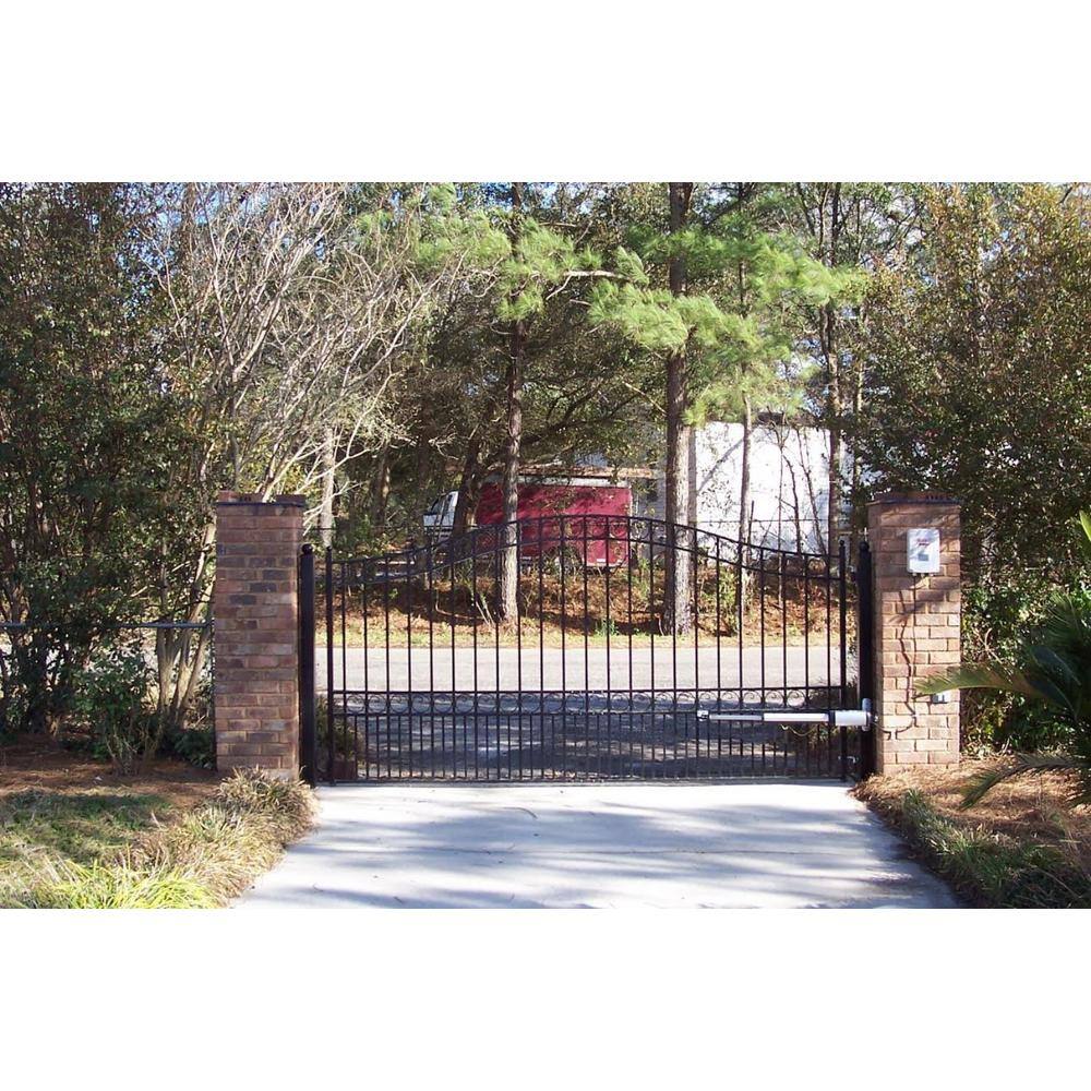 ALEKO Paris Style 12 ft. x 6 ft. Black Steel Single Swing Driveway Fence Gate DG12PARSSW-HD