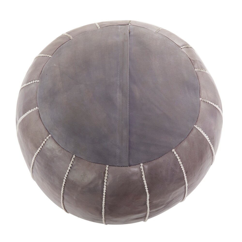 Leather Bohemian Pouf