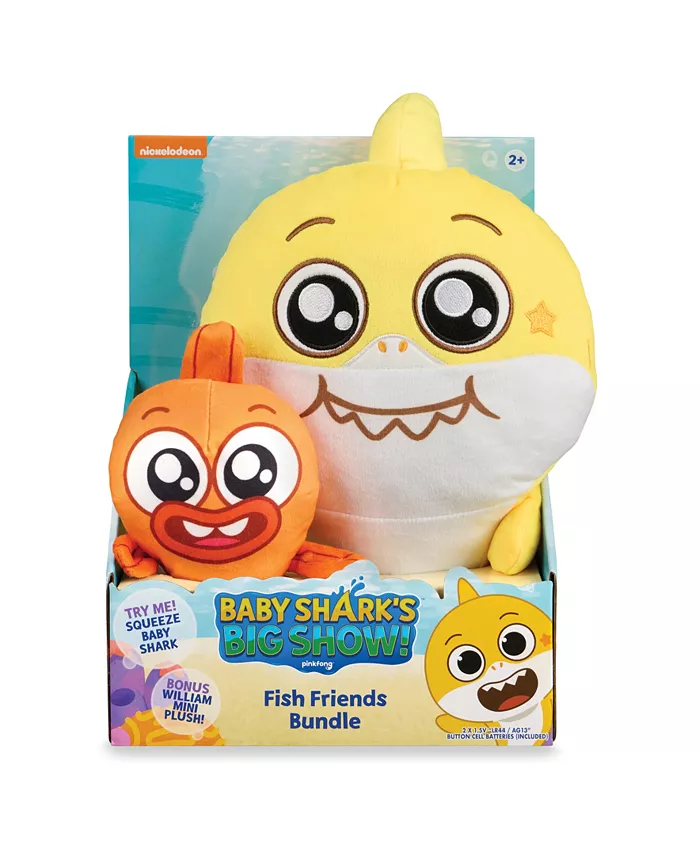 Baby Shark Basic Plush 12 with Sound and William 7 Basic Plush No Sound