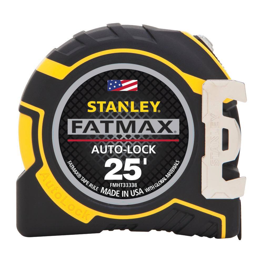 Stanley 31 in. 2-Way Adjustable Plastic Folding Sawhorse (2 Pack) and FATMAX 25 ft. x 1-14 in. Auto Lock Tape Measure STST60626W38L