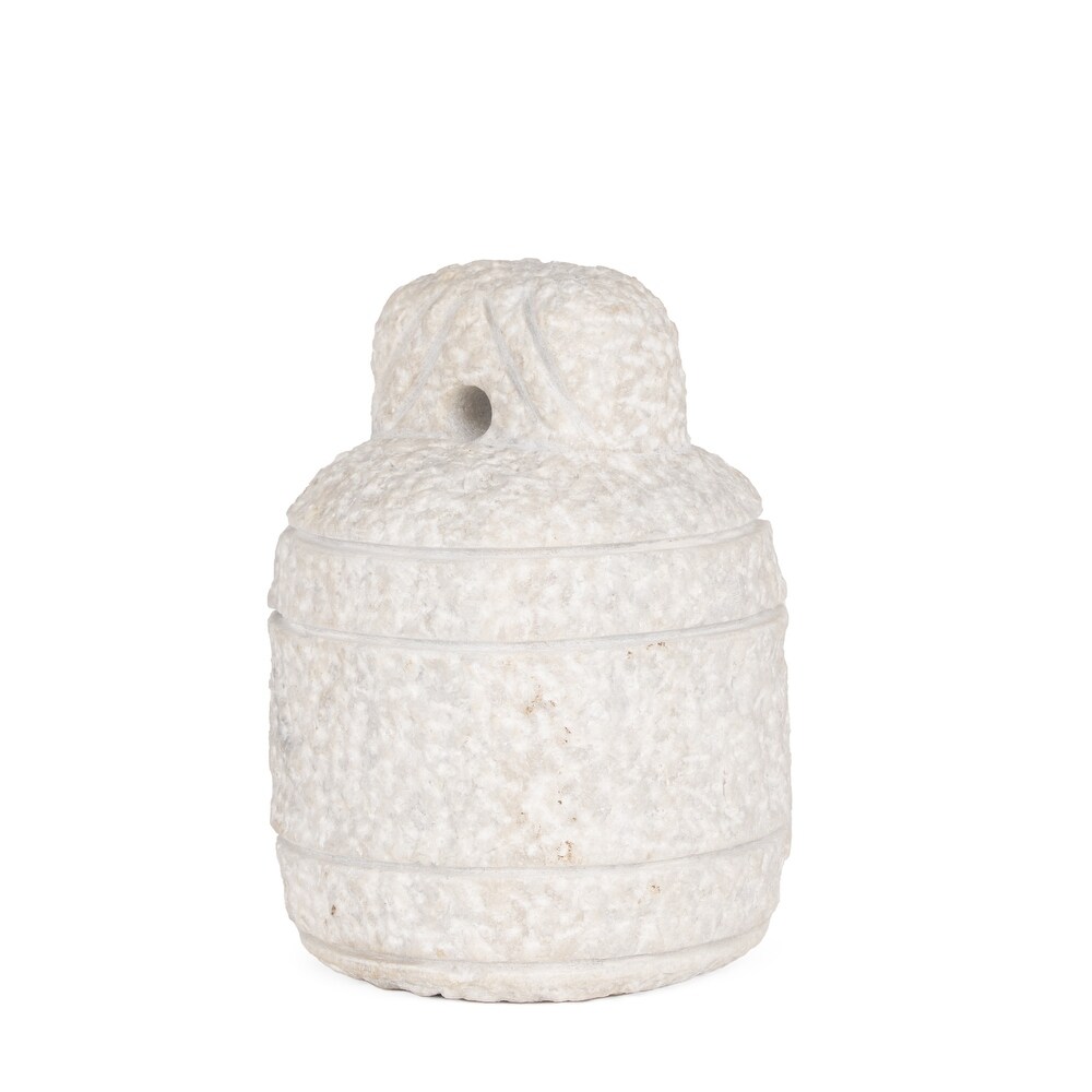 Irina Small White Marble Door Stopper