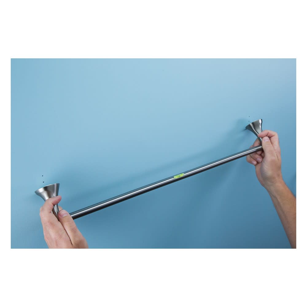 Moen Darcy Brushed Nickel 24 Towel Bar with Press and Mark Stamp ;