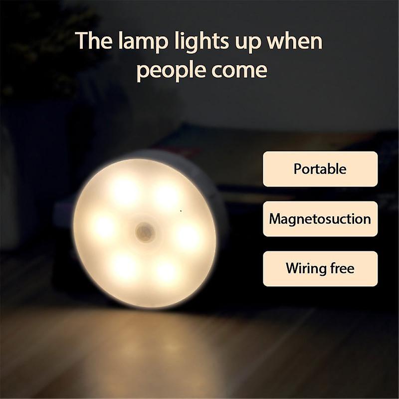 Led Night Light Rechargeable Living Room Bedroom Bedside Dormitory Corridor Human Body Induction Magnet Adsorption Sleep Light