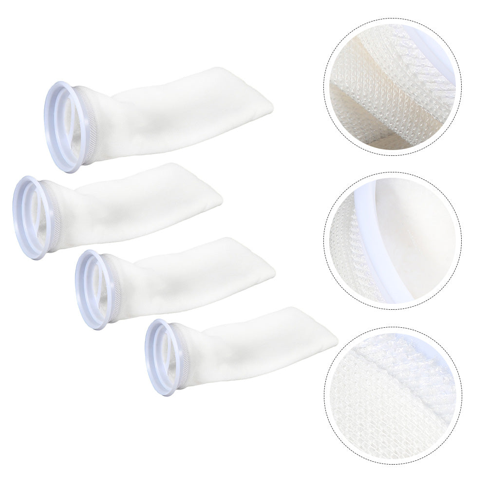 NUOLUX 4pcs Replaceable Cotton Filter Bag Fish Tank Filter Sock Replacement Filter Pouch for Aquarium