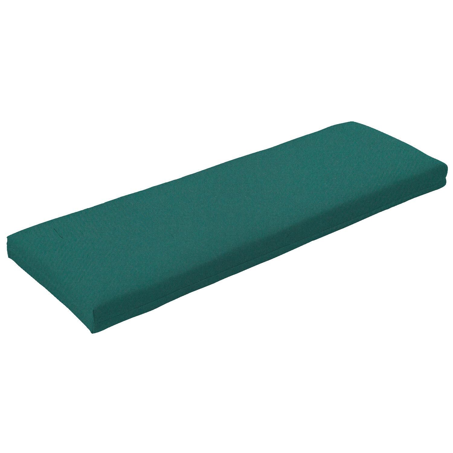 Sunbrella Canvas Forest Green Small Outdoor Replacement Bench Cushion W/ Knife Edge By Signature